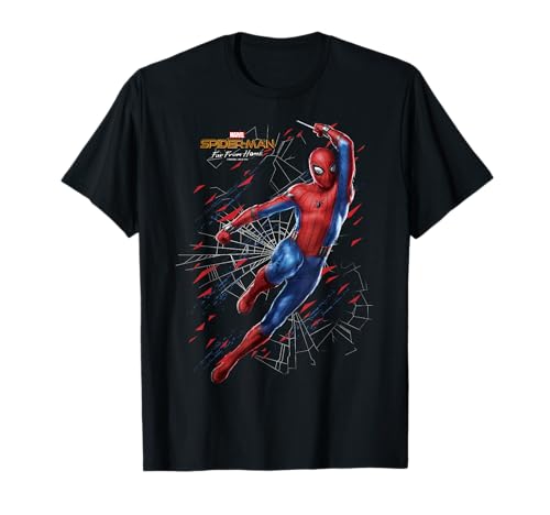 Marvel Spider-Man Far from Home Web Swing Shatter Portrait T-Shirt