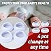 4-Pack Baby Bottle Rings for Philips Avent Natural Bottles, Baby Bottle Replacement Screw Ring Collars, Baby Bottle Nipple Rings for Avent Natural Plastic and Glass Bottles