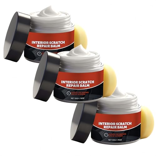 Baume pour cuir et rayures voiture avec crème nettoyante plastique