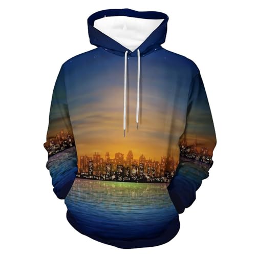 Sweats à capuche Ville du Crépuscule pull chaud contre le froid