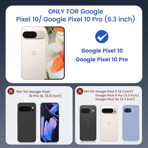 Image of Ruky for Google Pixel 10 /Pixel 10 Pro Case Compatible with MagSafe, Black | with Privacy Screen Protector, Translucent Shockproof Slim Protective Phone Case for Google Pixel 10 /10 Pro 6.3 inch, Black