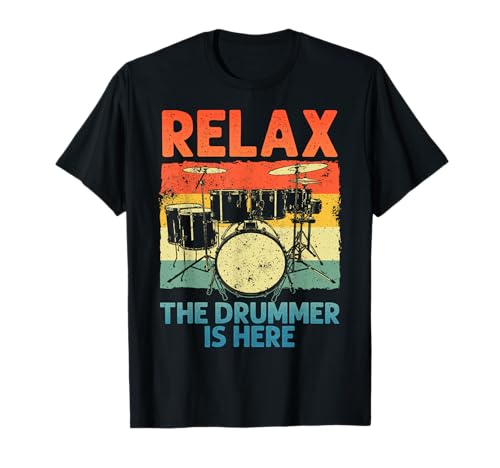 Funny Drumming Art for Men Women Drumline Drum Set Drummer T-Shirt