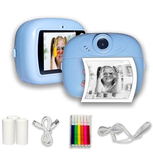Image of VikriDA Instant Print Camera for Kids | 1080P HD Digital Video Camera with Built-in Printer | Instant Photo - Multicolor