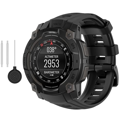 Garmin instinct 3 Solar 50mm/instinct 3 AMOLED 50mm�����p�o���h 26mm�V���R���x���g Garmin instinct 3�X�|�[�c�o���h �����x���g �V���R���� �_�炩�� �ʋC �h�� ���F�I�� (�I�����W