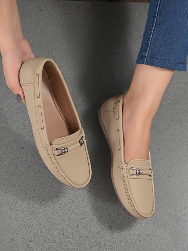 Image of Karaddi Women's Loafers | Cushioned Footbed | Stylish Fashion Moccasins | Comfortable Slip On Formal Loafer for Women | Flexible Style Casual Shoes | Formal Office Wear Shoe