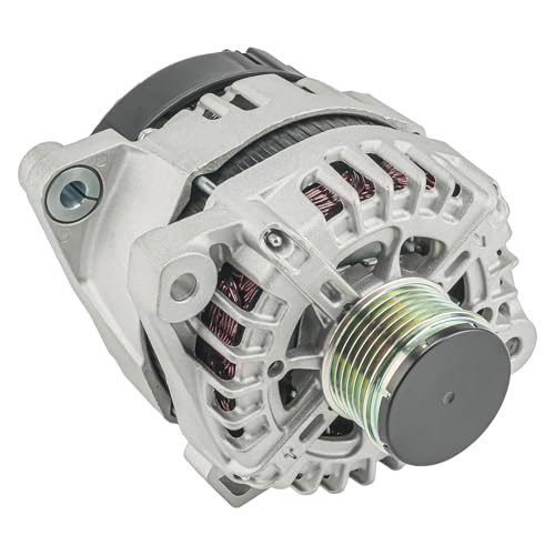 Image of PHILTOP Alternator Compatible With 2014 Sportage 2.4L, 2015-2016 Sportage, 2014-2015 Tucson 2.4L(130 Amp) 11702N 12V 130Amp CW 6-Groove Pulley | Fits 2014 Kia Sportage L4 2.4L, Replacement OE 373002G750, 2116037, AL4113X
