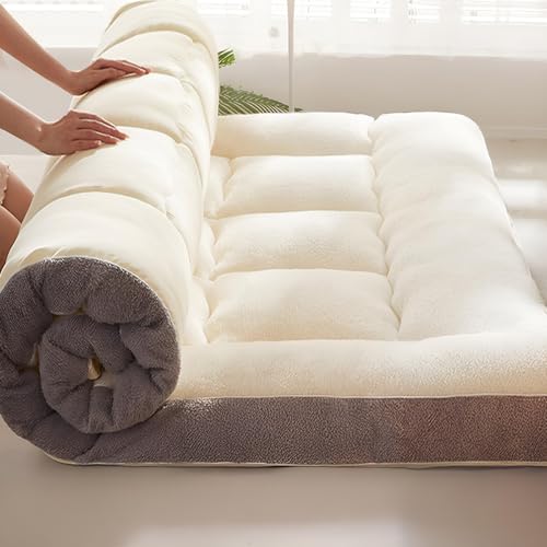 Queen Size Japanese Floor Mattress Futon Cover, Rolled Up Tatami