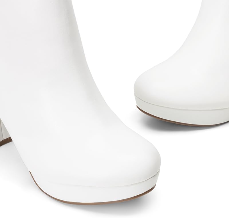 DREAM PAIRS Women's Stomp High Heel Ankle Boots - Image 7