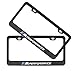 Fubai Auto Parts 2pcs M Performance Stainless Steel License for BMW Plate Frame with Screw Caps Cover Set, Matte Black (BMW M Performance)