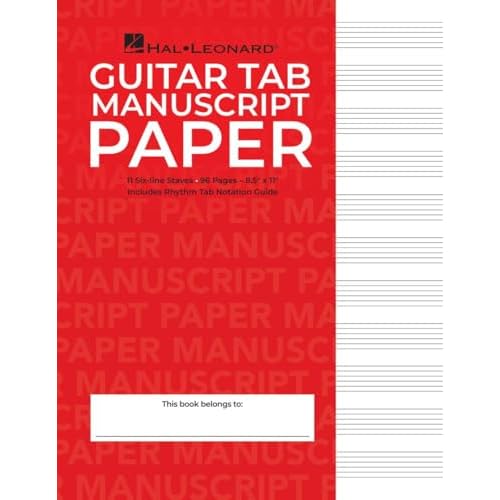 Guitar Tablature Manuscript Paper Wire-Bound | Blank Sheet Music Book | 11 Tablature Staves Per Page for Guitarists and Composers Spiral-bound – October 1, 2015
