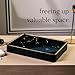 Black Leather Valet Tray for Men| Mens Valet Catch All Trays| Bedside Organizer for Nightstand| Cologne Tray for Men| Desk Trays