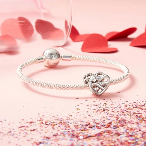 Colgante de corazón perpetuo plata 925 joya sentimental para mujer 6