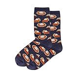 Hotsox Men's Pumpkin Pie Socks 1 Pair, Denim Heather, Men's 8.5-12 Shoe