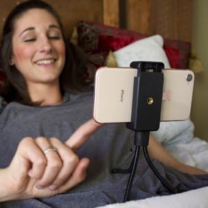 Mr Bed Buddy Tripod Flexible Phone Stand Holder with Mount, Fits iPhone, Android and All Other Phones, Durable, Adjustable Tripod Legs