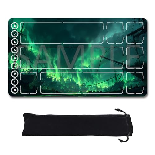 Riftbound TCG Playmat with Zones Unofficial, Original Design Play mat 24x14 Inchnon Free Storage Bag (251028116,Zone)