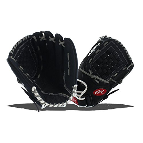 Rawlings R125BGB Renegade Series Pro Mesh Back Glove, Black, 12.5