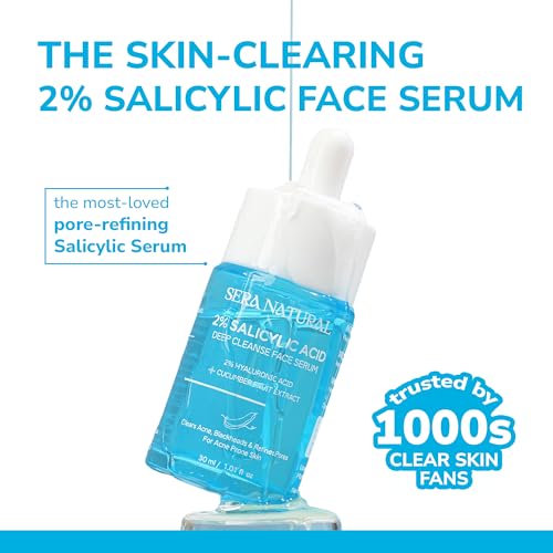 Image of 2% Salicylic Acid Anti-Acne Face Serum with Hyaluronic Acid & Cucumber | Clears Pores, Reduces Blackheads & Controls Oil | BHA Exfoliant | Oil-Free | 30 ml