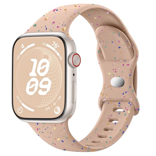 SNBLK Sport Band Compatible with Apple Watch Band 40mm 41mm 42mm 38mm 44mm 45mm 46mm 49mm Women Men, Soft Silicone Waterproof Replacement Strap for iWatch Bands Series 11 10 9 SE 3 ULTRA 8 7