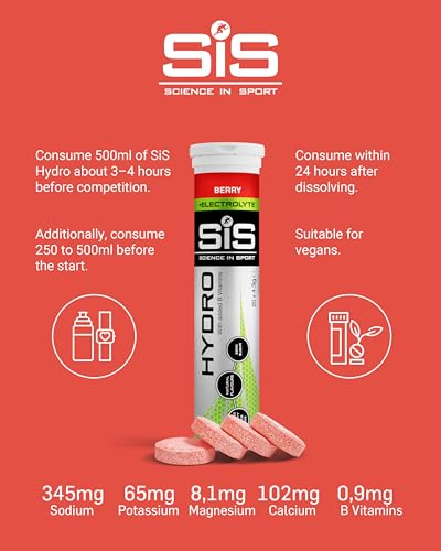 Science in Sport Hydro Electrolyte Tablets 60 pcs. Berry – Vegan & Gluten-Free, Ideal to Promote Hydration and Maintain Electrolytes Balance (Packaging May Vary) - Image 5
