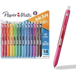 1 of Paper Mate InkJoy Gel Pens, Assorted, Medium Point (0.7mm), 14 Count - Smooth Writing, Back to School, Teacher Supplies, Journaling, Note-Taking, Doodling