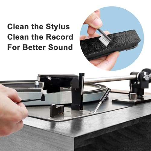 Record Player Needle Replacement for ATN3600L, JUKFITA Turntable Stylus Compatible with AT-LP60X, AT-LP60XBT Turntables, Includes 2 Cleaning Brushes