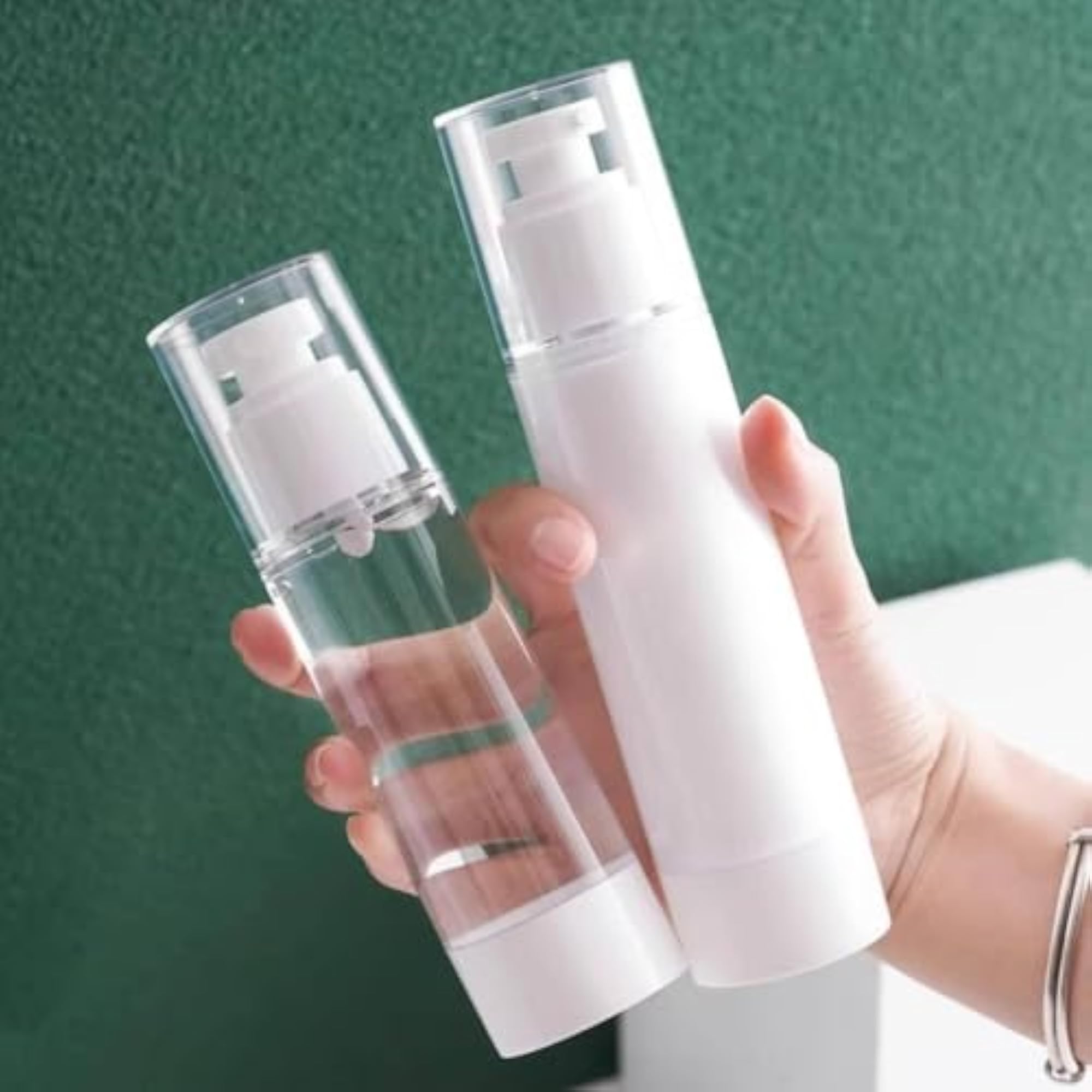 Airless Pump Bottle Reusable Vacuum Pump Container, 50ML