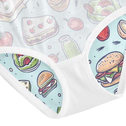 ZZKKO Cartoon Food Fruit Girls Underwear Toddler Panties for Girls Comfort Brief Size 2-8T4