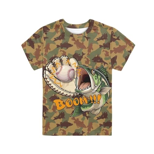 Image of Renewold Kids Novelty T-Shirt for Girls Boys Short Sleeve Crewneck Summer Tee Soft Breathable Graphic Shirt for Age 2-16