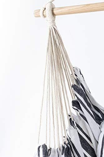 D4P Display4top Hanging Chair,Hanging Swing Chair for Superior Comfort & Durability, for Indoor, Outdoor, Home, Patio, Yard, Garden,Max Weight: 120KG (Striped)