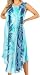 Sakkas 00831 Starlight Caftan Tank Dress / Cover Up - Turquoise / Blue - One Size