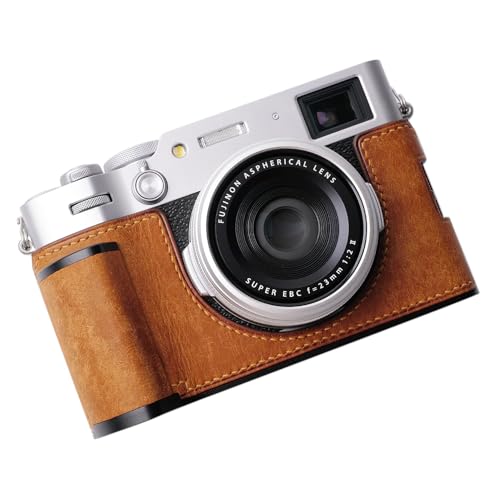Amazon | Iborrysカメラ本革ハーフケース、FUJIFILM Fuji X100VI対応