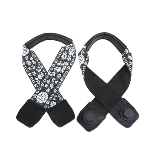 Image of JEN & CO. Versa Tote Guitar Straps in Floral - Stylish Nylon and Vegan Leather Strap for Tote Bag, Large Handbag Purse Straps, Replacement Beach Tote Strap