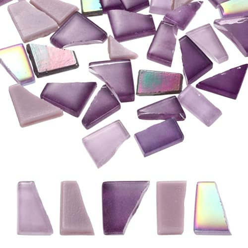 Azulejos de mosaico de vidrio irregulares para manualidades y decoración diy (100g) 2