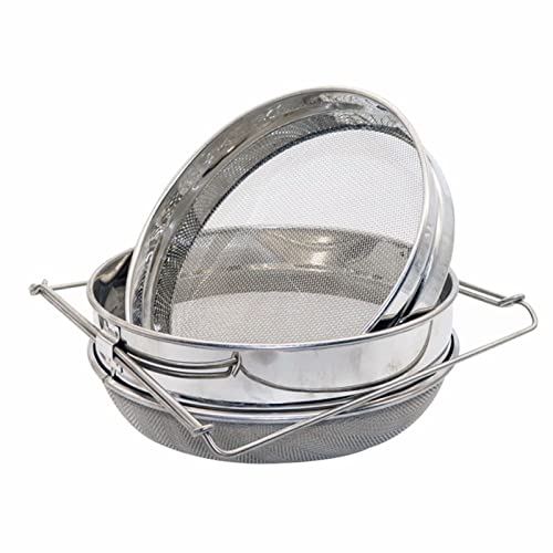 Golden Palace Honey Strainer Stainless Steel Honey Strainer Double Sieve Beekeeping Supplies Food Grade 304 Stainless Steel Sieve