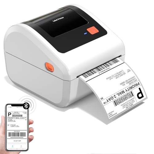 Omezizy Bluetooth Thermal Shipping Label Printer - D450BT Thermal Label Printer 4x6 for Small Business & Shipping Packages, Compatible with iPhone, Android, iPad, Windows, macOS, USPS, Amazon, Tiktok