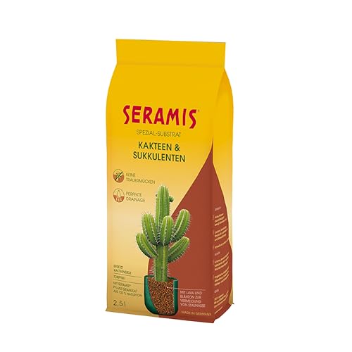 Seramis Spezial-Substrat für Kakteen und Sukkulenten, 2,5 l – Pflanzen Tongranulat, Kakteenerde Ersatz zur Wasser- und Nährstoffspeicherung