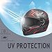 ZQIYDYP Qualifier DLX Helmet Visor,UV Protection Motorcycle Helmet Face Shield Compatible with Bell Qualifier DLX Mips/Qualifier/Star/Vortex/RS-1/RS-2/Revolver(Deep Black)