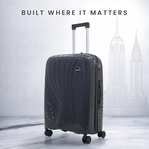 Image of AMERICAN TRAVELLER New York Trolley Bag | TSA Type Lock | Durable Hard Shell , TSA Type Lock , Spinner Trolley Luggage, 360 Disc Spinner Wheels