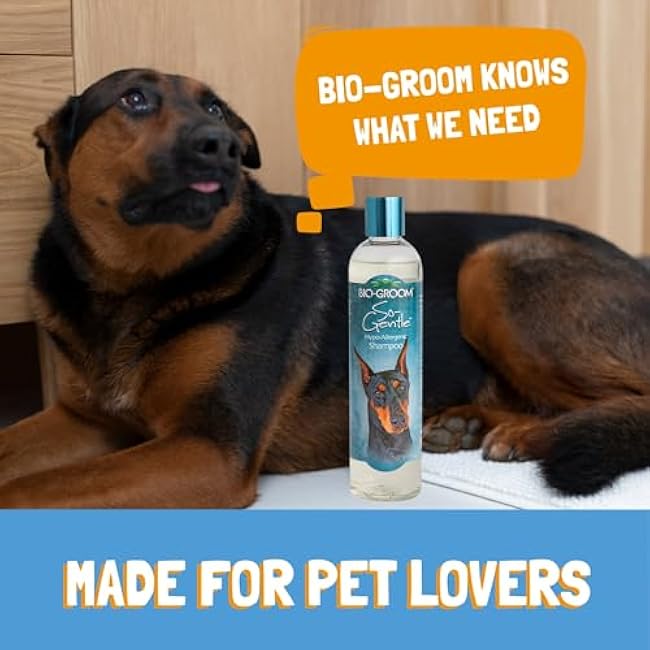 Bio-Groom So-Gentle Hypoallergenic Dog Shampoo - Tearless, Cat & Dog Bathing Supplies, Puppy Shampoo for Gentle Skin, Cruelty-Free, Made in USA, Tear-Free Dog Products - 12 fl oz 1-Pack-QvNGai7Q