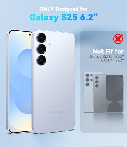 Image of ZARALA Camera Lens Frame Glass Compatible with Samsung Galaxy S25 FE 5G Tempered Glass Aluminum Alloy Frame Individual Camera Lens Protector Cover (Galaxy S25 FE 5G, SERA Blue)