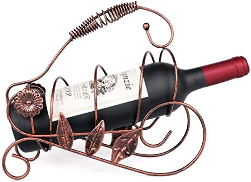 Soporte para botellas de vino moderno de hierro 27x22.5 cm miniatura 2