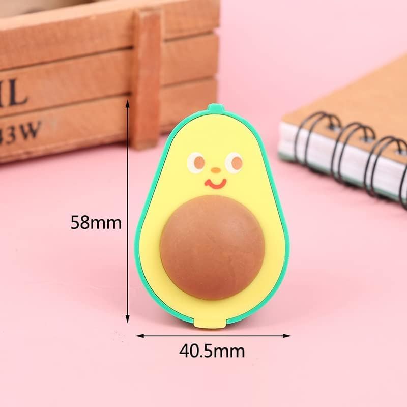Miniatura 2 de 1 sacapuntas de aguacate lindo borrador de goma para niños, papelería para estudiantes u oficinistas, recompensas y premios de clase, caja de