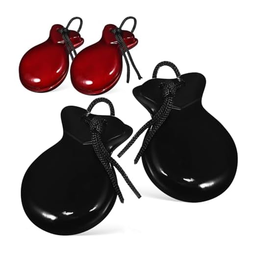 ifundom 2 Pares castanholas espanholas de madeira castanholas de madeira para adultos castanholas adultos instrumentos musicais instrumentos adultos pequena castanhola Madeira sólida corda