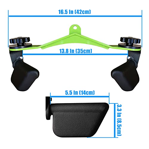 Image of Adjustable Lat Pull down Bar, Cable Machine Attachments for Gym, Home Gym Fitness T-bar Row Pulldown Attachments, Lat Pull Down Machine Wide Grip Neutral Grip Handle