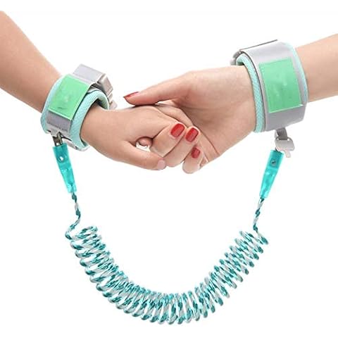 Baby Anti-verloren Gürtel, Baby Kinder Safty Anti Lost Walking Hand Gürtel Handgelenk Link Bungee Leine Sicherheit Kleinkind Harness, Abnehmbar Armband mit Sicherheitsschloss (Grün) Cover