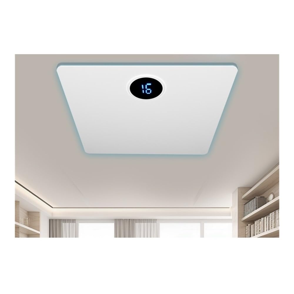 Zephyria Aspiratore da bagno silenzioso con luce, Ventilatore da soffitto ad alta potenza for cucina e bagno Pannello di illuminazione ambientale montato, per garage, soffitta e pollaio