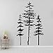 Aihesui Pine Trees Wall Decal Forest Vinyl Stickers Tree Art Nature Mural Woodland for Home Baby Kids Boy Girl Room Bedroom Playroom Nursery Decor 72 x 44 Inches, Black