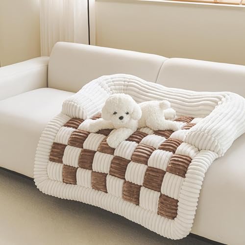 Housse de canapé carrée pour chien lavable 70 cm en tissu antidérapant