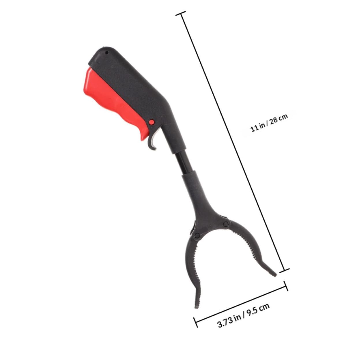 Cabilock 2pcs Portable Garbage Grabber Trash Picker Tool 28cm Long Handle Iron Tube Sanitationman Trash Reacher Grab Tool for Outdoor Litter Pickup and Waste Collection
