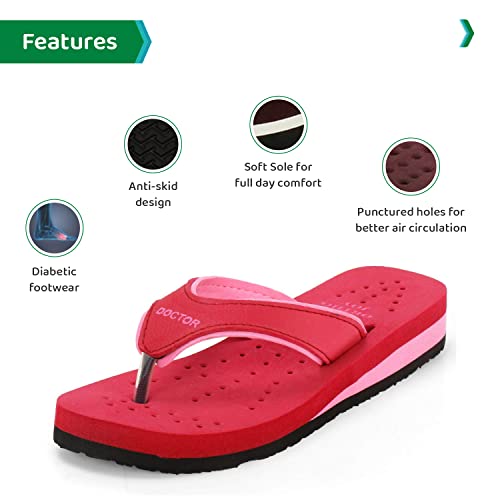Image of ORTHO JOY Doctor Orthopedic Soft Slippers For Ladies Daily Use /mcr chappals for women /ortho slippers women